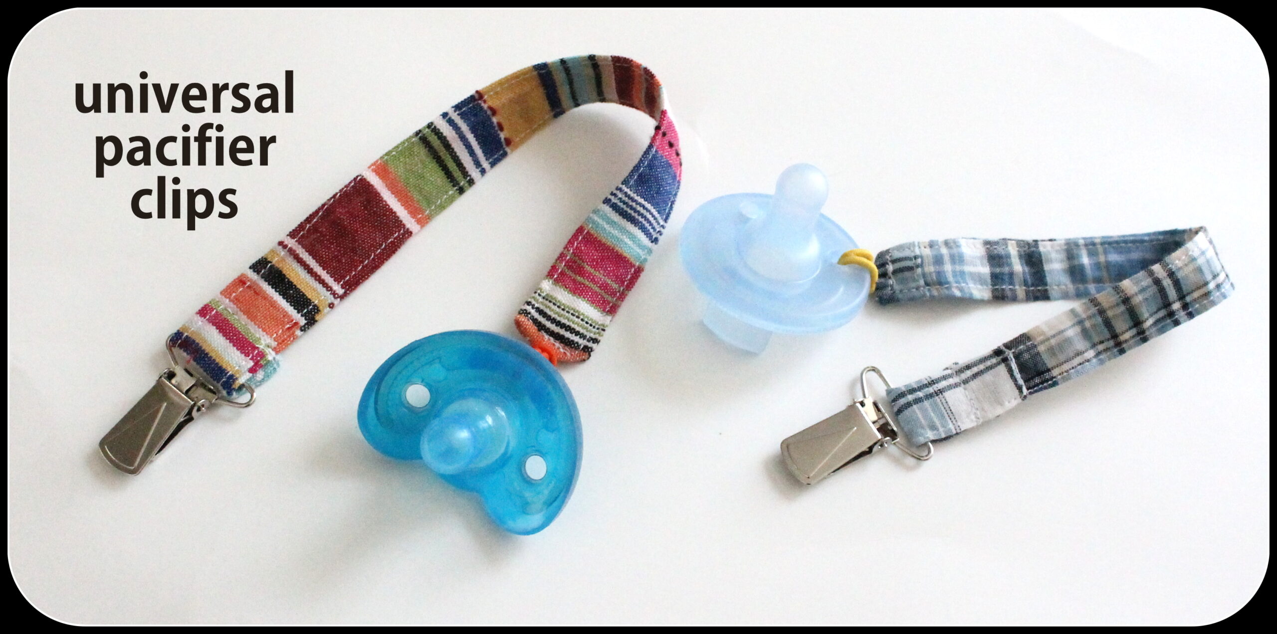 Universal Pacifier Clip Tutorial Peek a Boo Pages Patterns Fabric