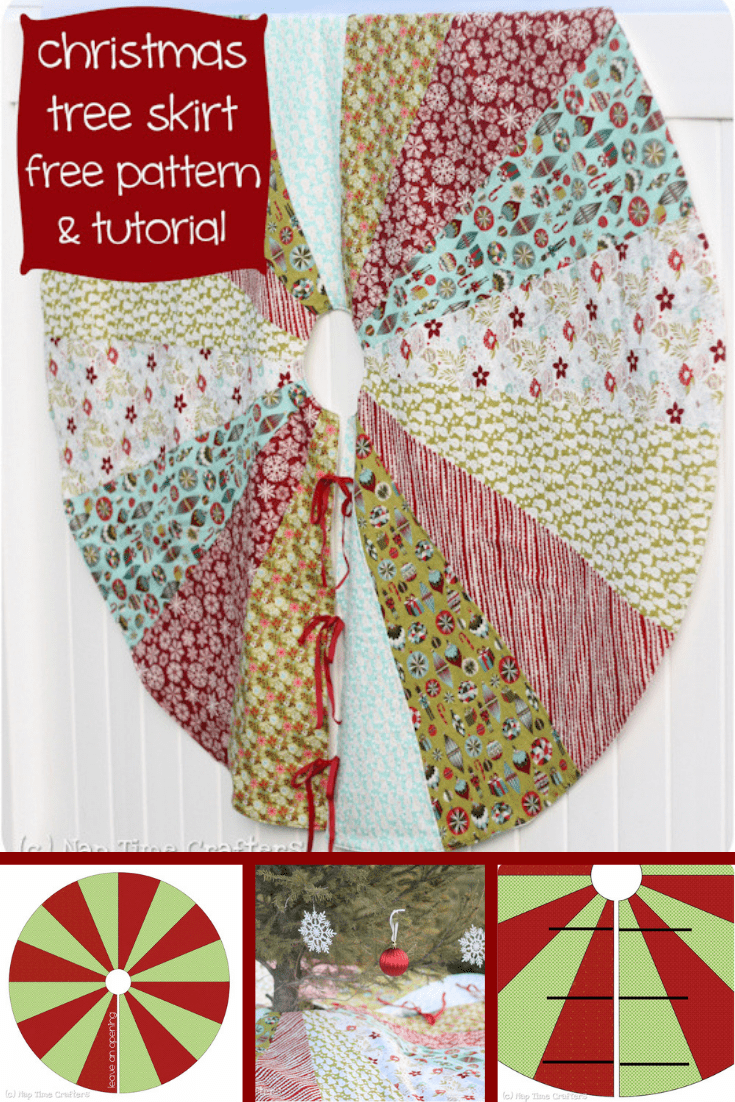Christmas Tree Skirt Free Pattern & Tutorial - Peek-a-Boo Pages - Patterns, Fabric & More!