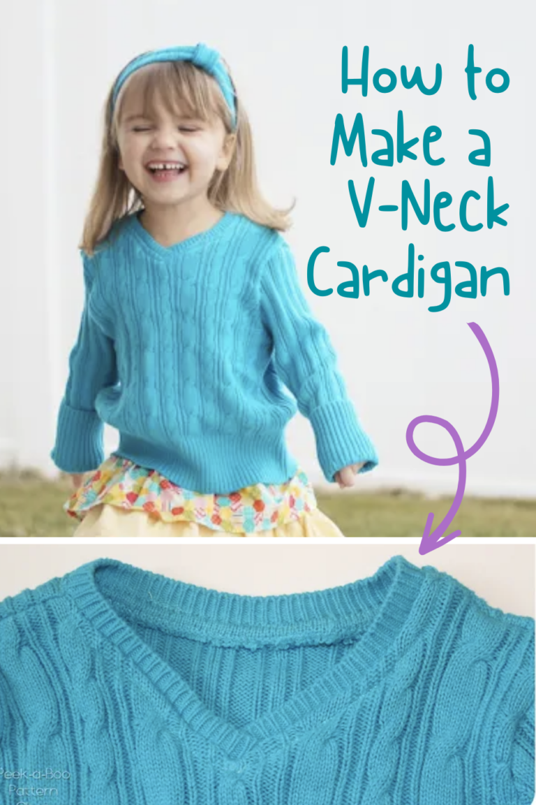 How to Make a V-Neck Cardigan _ DIY Cardigan