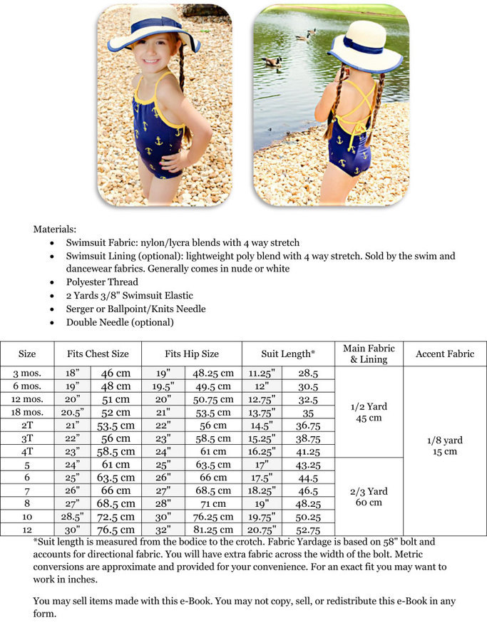 Nantucket One Piece Swimsuit yardage
