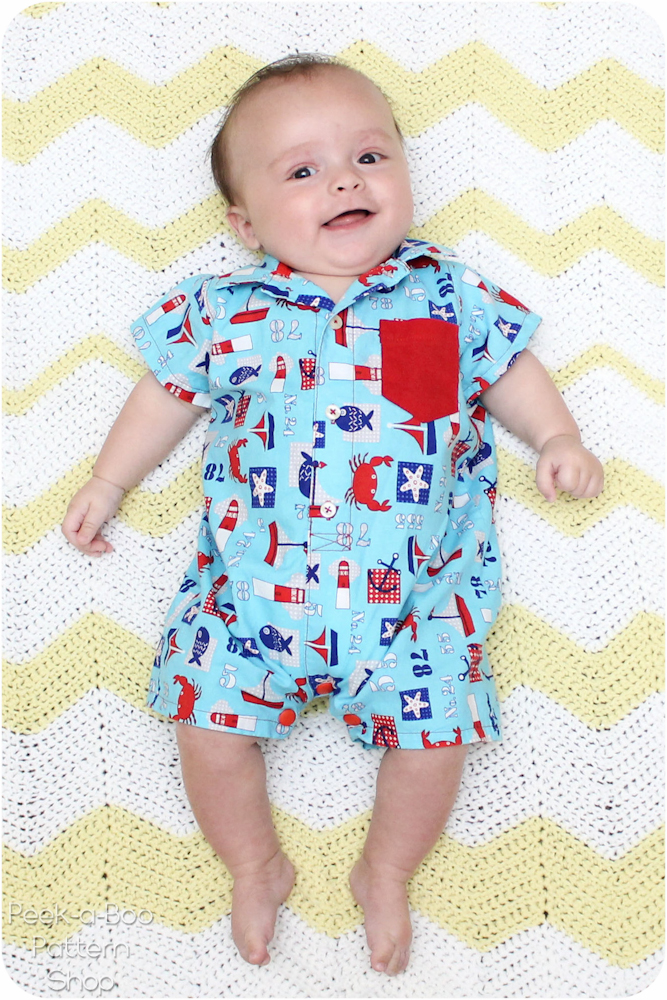 Button Up Baby Romper Pattern