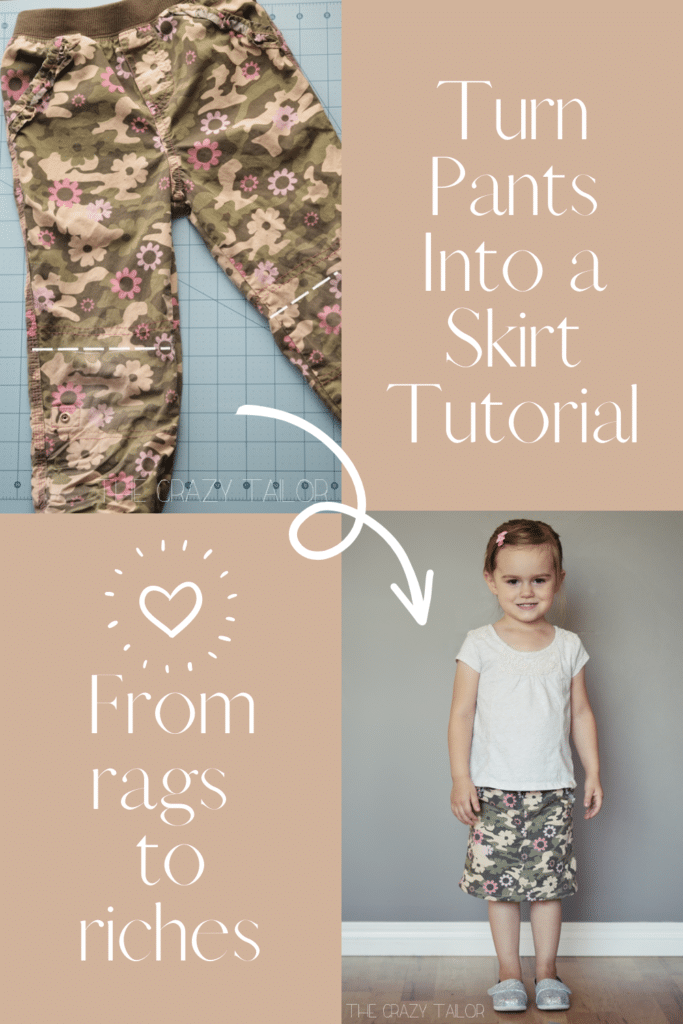 Turn Pants Into a Skirt Tutorial