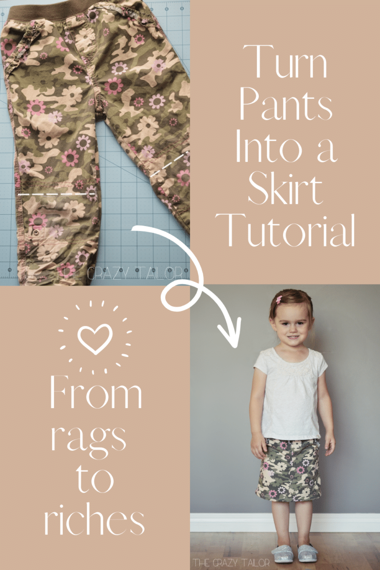 Turn Pants Into a Skirt Tutorial