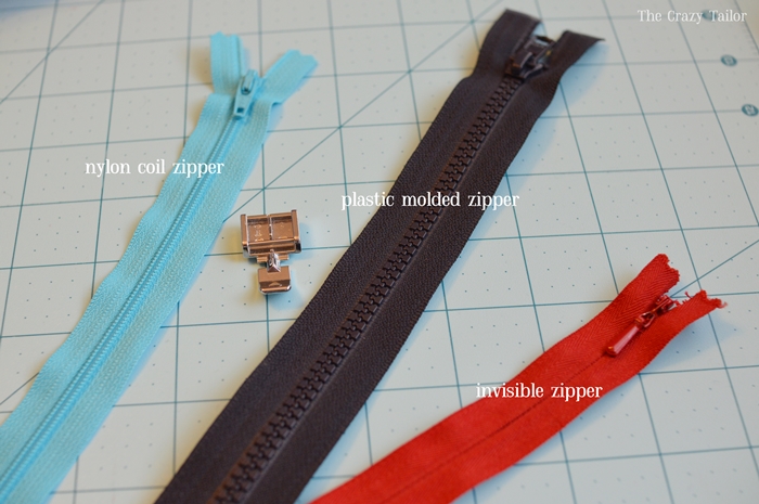 Types of Zippers for sewing