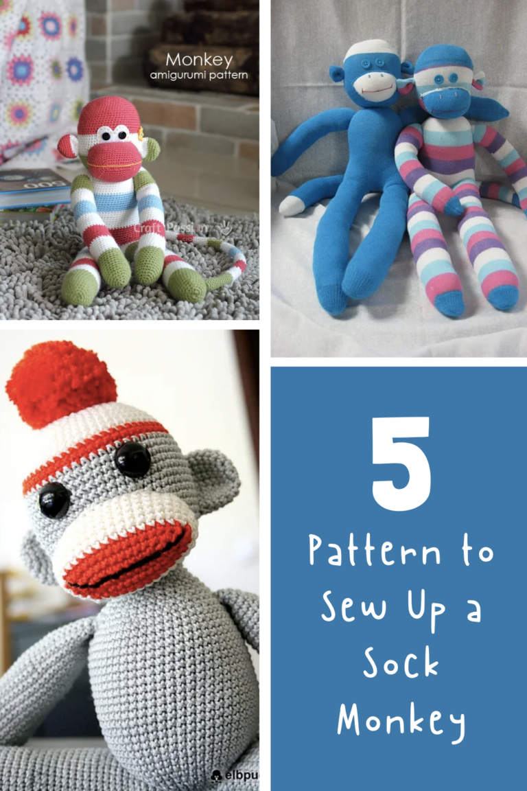 Free Sock Monkey Pattern _ 5 Pattern to Sew Up a Sock Monkey
