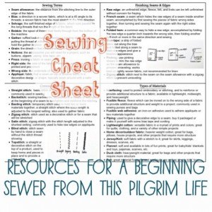 9 Printable Sewing Cheat Sheets