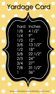 Yardage Card yellow