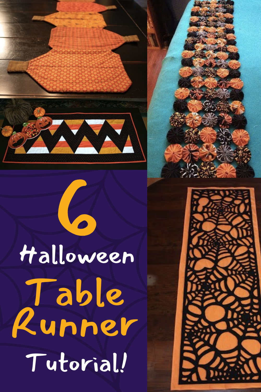6 DIY Halloween Table Runner Tutorials From PeekaBoo