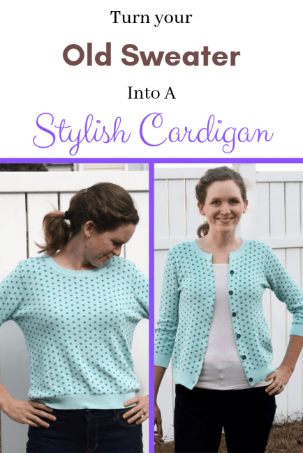 sweater to cardigan