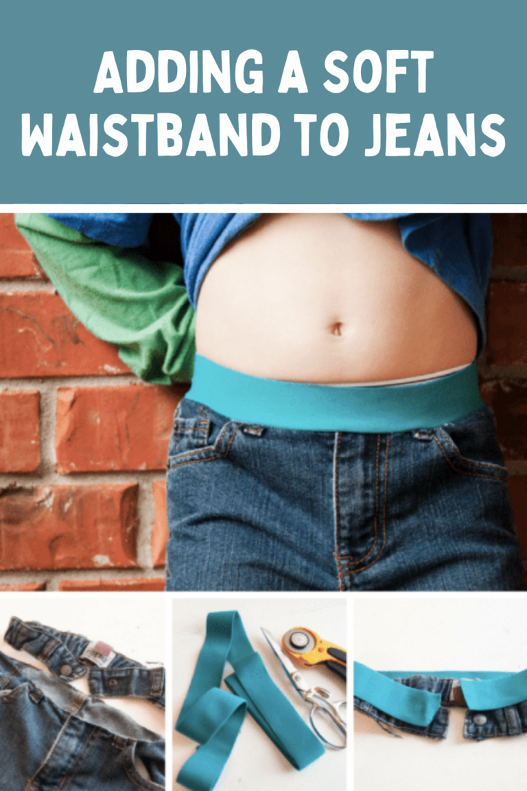 Adding a Soft Waistband to Jeans
