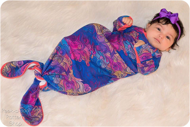 Lullaby Line Knotted Gown Sewing Pattern Peek A Boo Pages