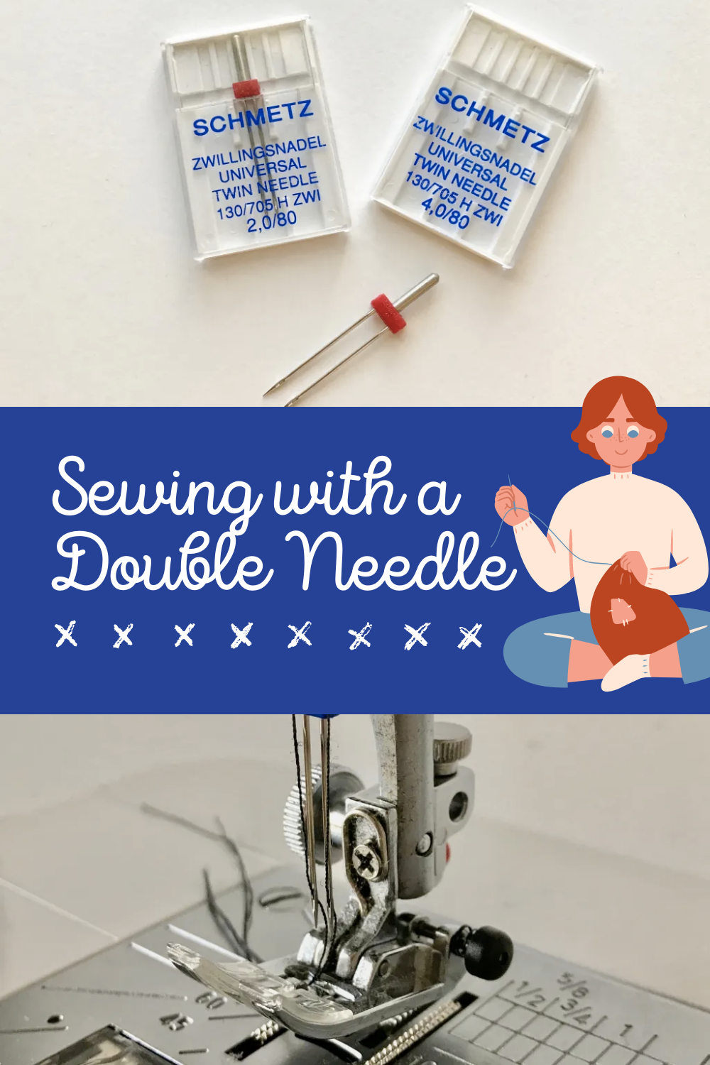 Methods For Sewing With A Double Needle