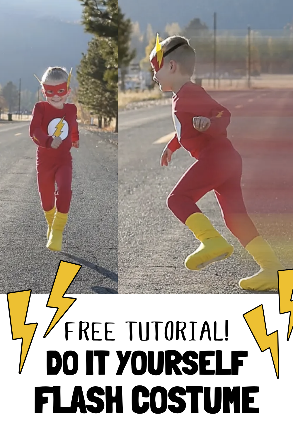 DIY Flash Costume  Free Kids Costume Tutorial