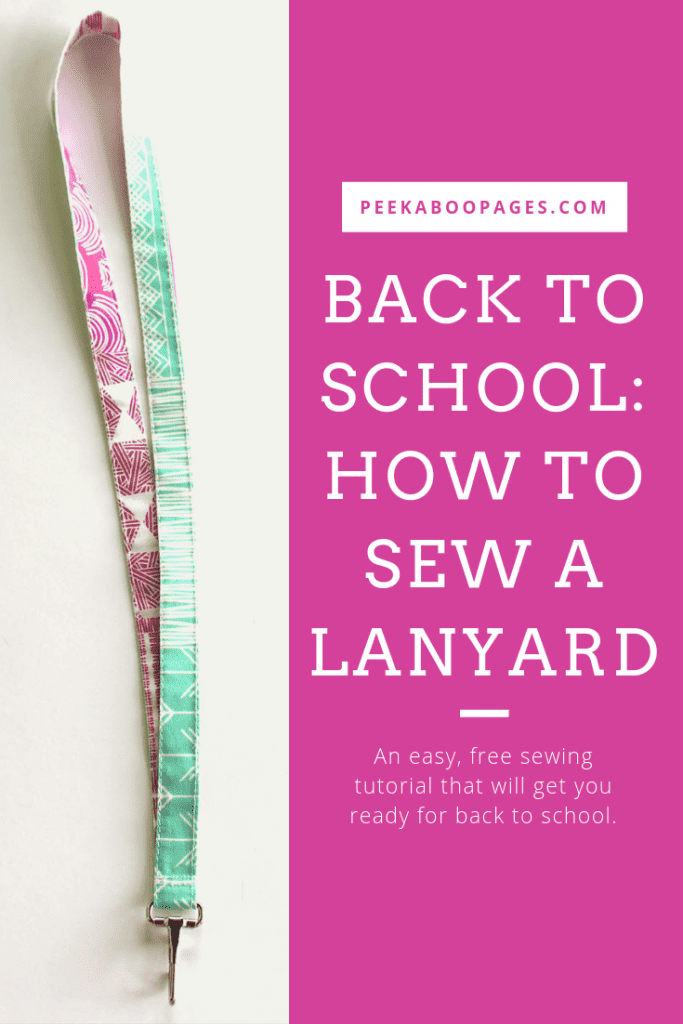 Back to School: How to Sew a Lanyard, Photo by Marci Debetaz, Image created with Canva.