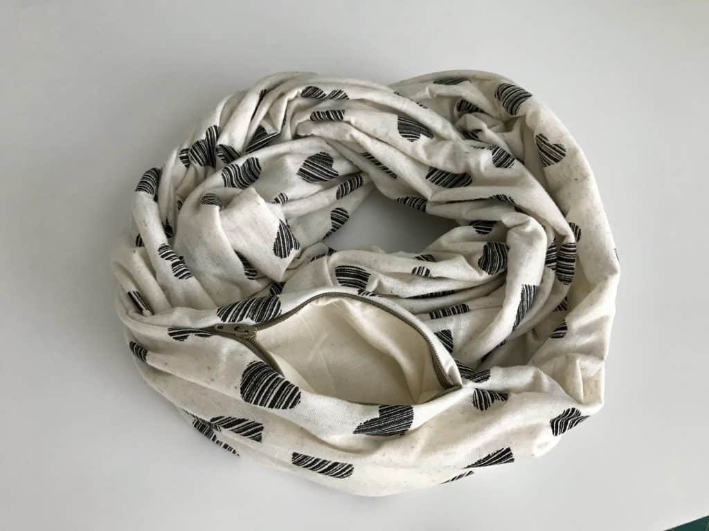 DIY Infinity Scarf With Hidden Pocket 11 DIY Pocket Infinity Scarf