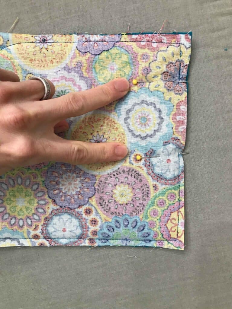 DIY Glasses Case 4 Leave a no sew zone for the eye glass case