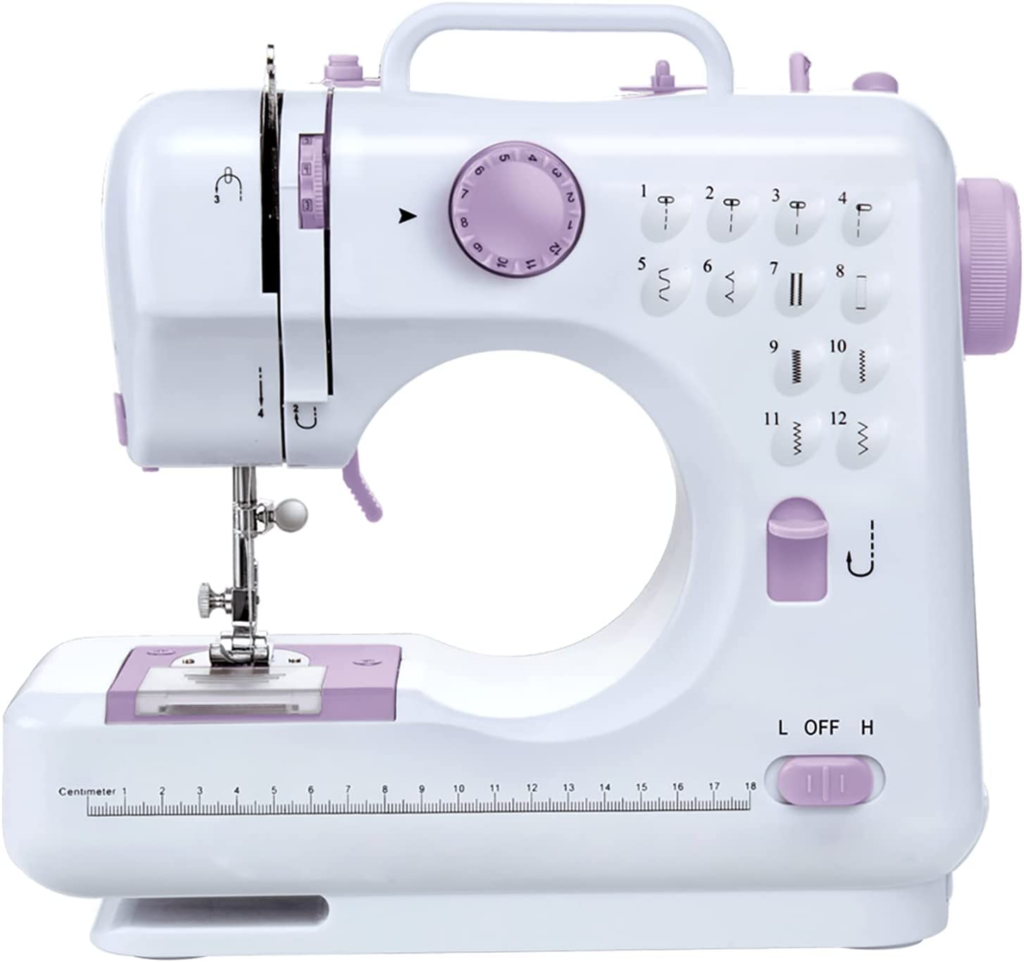 Small Portable Sewing Machine for Kids,Dual Speed Portable Sewing Machine  for Beginners with Light, Sewing Kit for Household Use