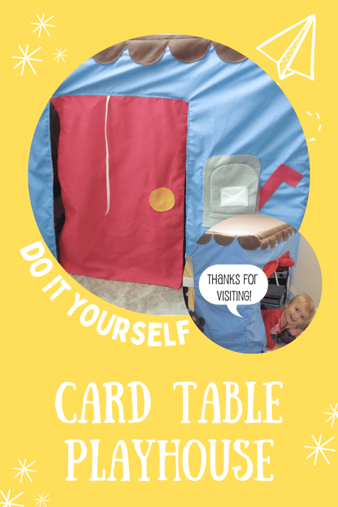 DIY card table playhouse