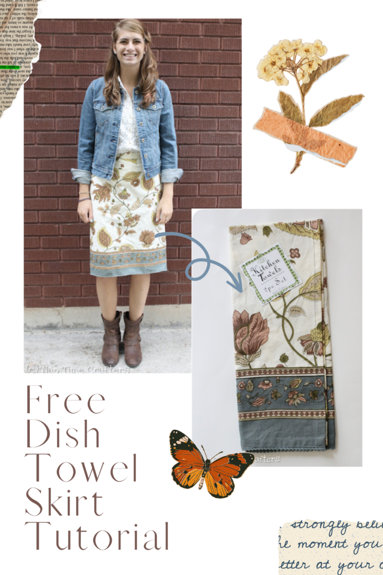 Free Dish Towel Skirt Tutorial