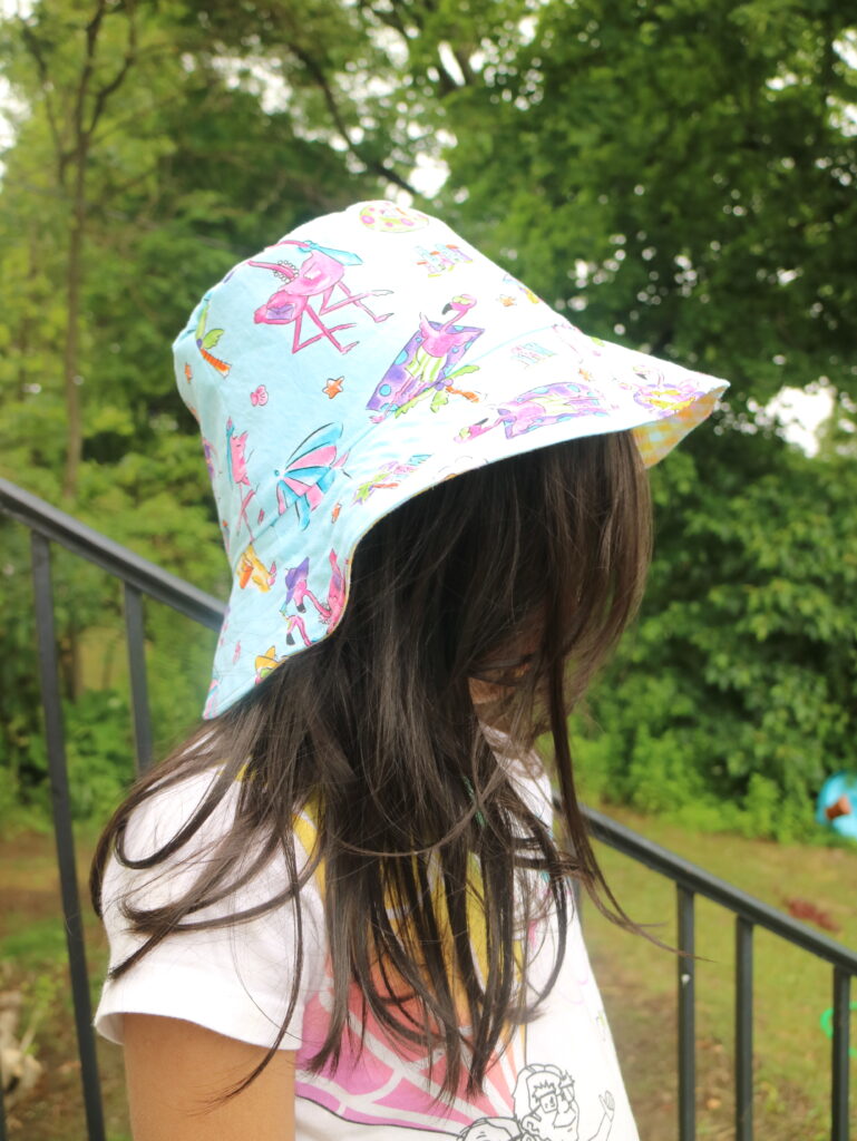 sewing a bucket hat